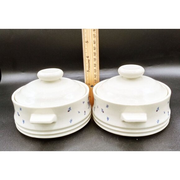 Casserole Dishes Versailles Stoneware Lids Set Floral Pattern Bake Serve Store - Picture 2 of 16